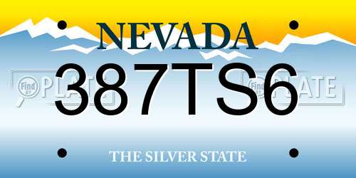 387TS6 Nevada License Plate