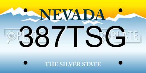 387TSG Nevada License Plate