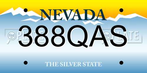 388QAS Nevada License Plate