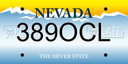389OCL Nevada License Plate