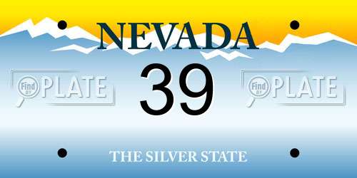 39 Nevada License Plate