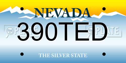 390TED Nevada License Plate