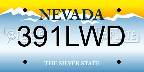 391LWD Nevada License Plate