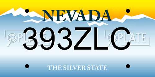 393ZLC Nevada License Plate