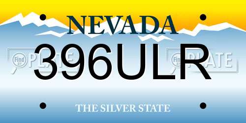 396ULR Nevada License Plate