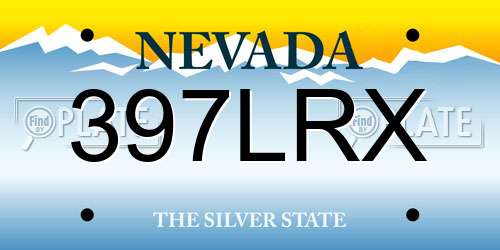 397LRX Nevada License Plate