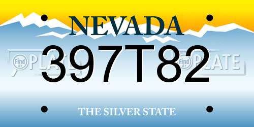 397T82 Nevada License Plate