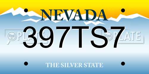 397TS7 Nevada License Plate