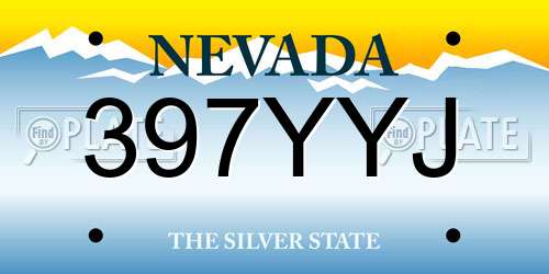 397YYJ Nevada License Plate
