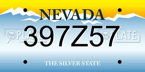 397Z57 Nevada License Plate
