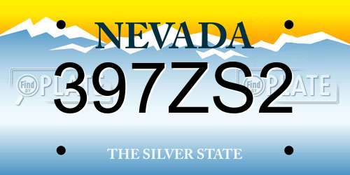 397ZS2 Nevada License Plate
