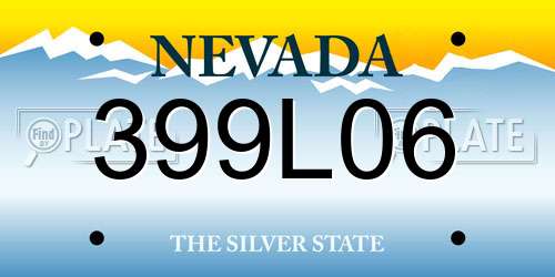 399L06 Nevada License Plate