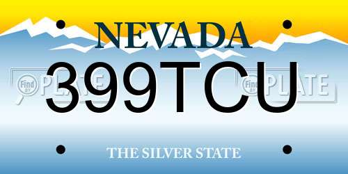 399TCU Nevada License Plate
