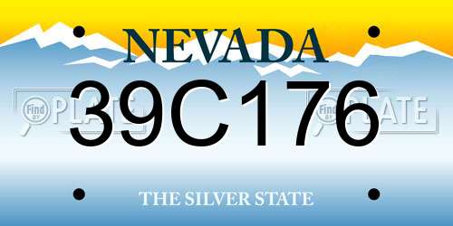 39C176 Nevada License Plate
