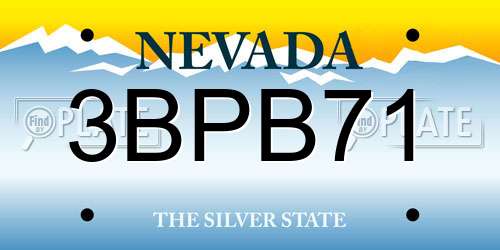 3BPB71 Nevada License Plate