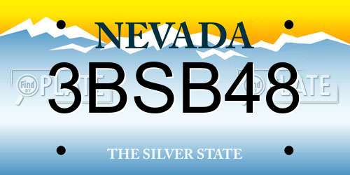 3BSB48 Nevada License Plate