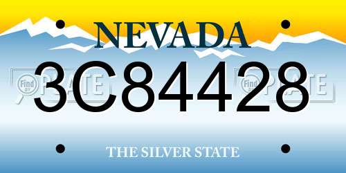 3C84428 Nevada License Plate