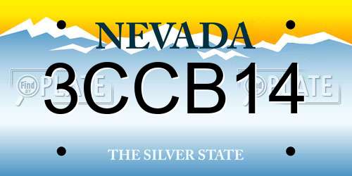 3CCB14 Nevada License Plate