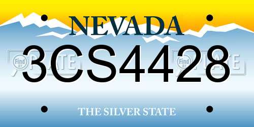 3CS4428 Nevada License Plate