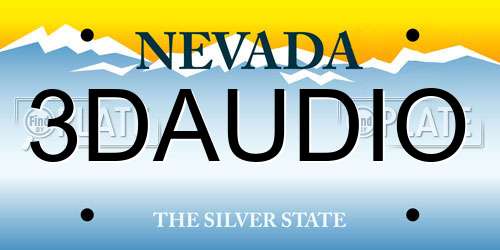 3DAUDIO Nevada License Plate