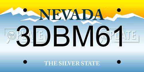 3DBM61 Nevada License Plate
