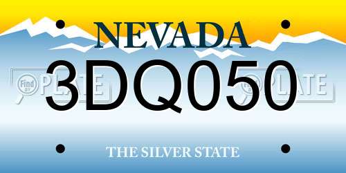 3DQ050 Nevada License Plate