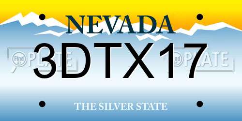 3DTX17 Nevada License Plate