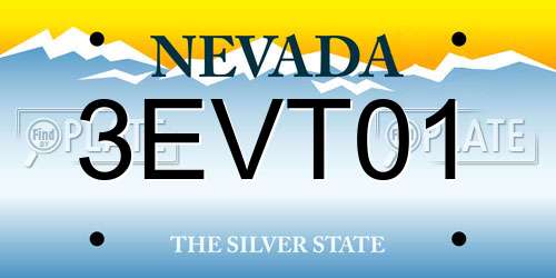 3EVT01 Nevada License Plate