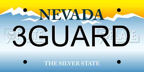 3GUARD Nevada License Plate