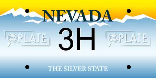 3H Nevada License Plate