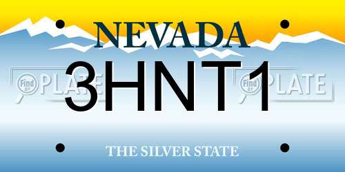 3HNT1 Nevada License Plate