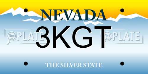 3KGT Nevada License Plate