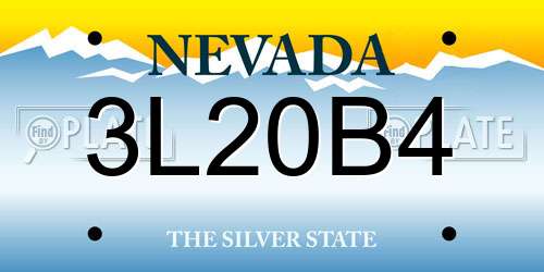 3L20B4 Nevada License Plate