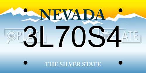 3L70S4 Nevada License Plate