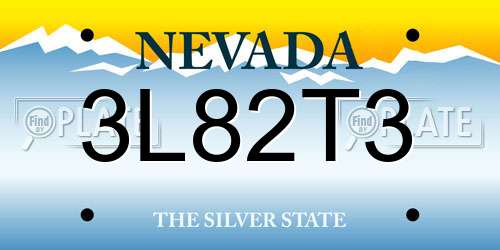3L82T3 Nevada License Plate