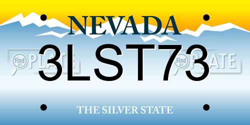 3LST73 Nevada License Plate