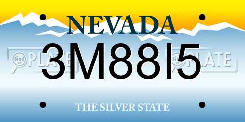 3M88I5 Nevada License Plate