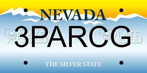 3PARCG Nevada License Plate