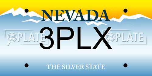 3PLX Nevada License Plate