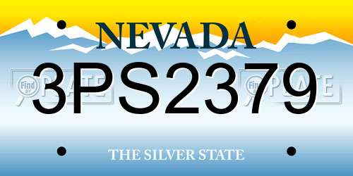 3PS2379 Nevada License Plate