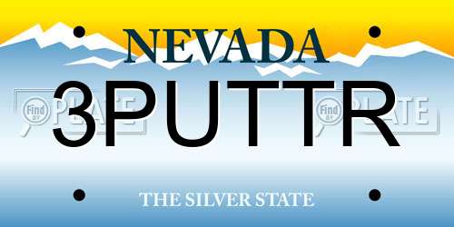 3PUTTR Nevada License Plate