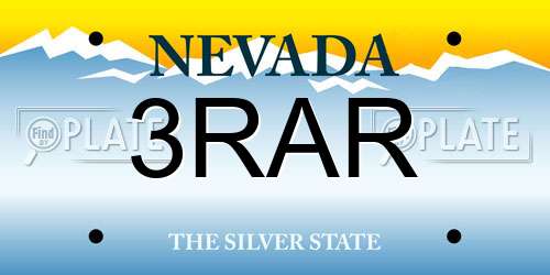 3RAR Nevada License Plate