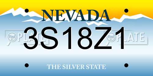 3S18Z1 Nevada License Plate