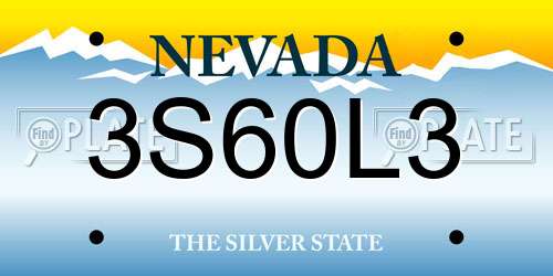 3S60L3 Nevada License Plate