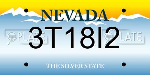 3T18I2 Nevada License Plate