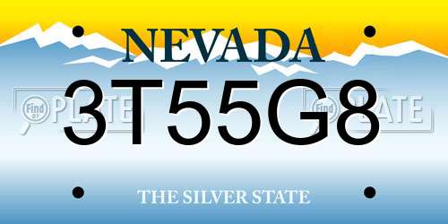 3T55G8 Nevada License Plate