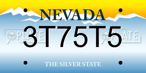 3T75T5 Nevada License Plate