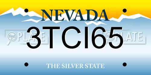 3TCI65 Nevada License Plate