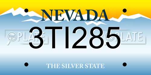 3TI285 Nevada License Plate