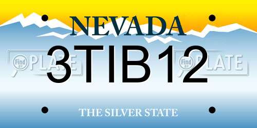 3TIB12 Nevada License Plate
